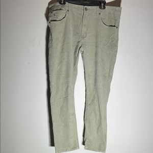Tailor Vintage Canaan Slim Fit Corduroy Pants Mens 38x30 Khaki Tan Stretch Waist